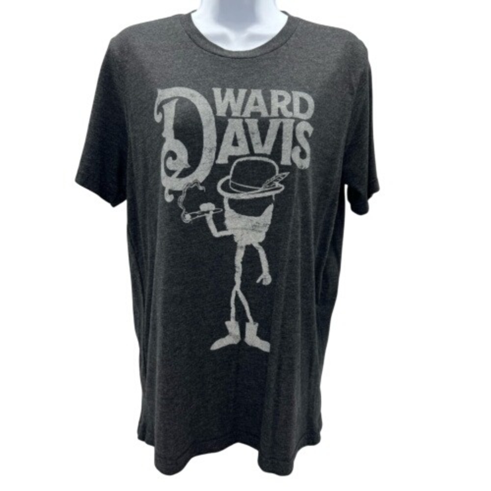 WARD DAVIS Concert Tee Size Medium Bella-Canvas Short Sleeve Charcoal‎ Gray